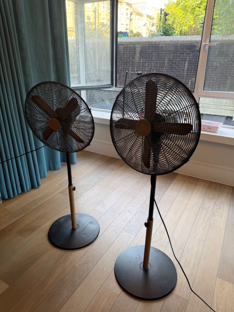 Russell Hobbs Pedestal Fans x2 - Black. 