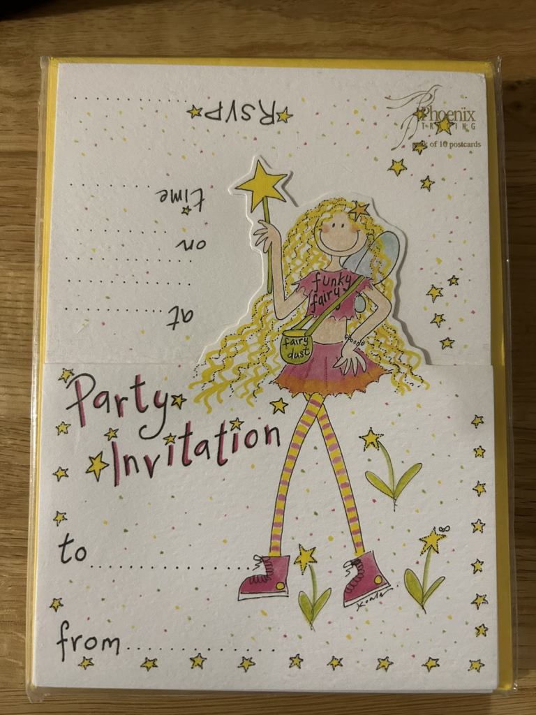 x20 Fairy Birthday Party invitations brand new for a £3