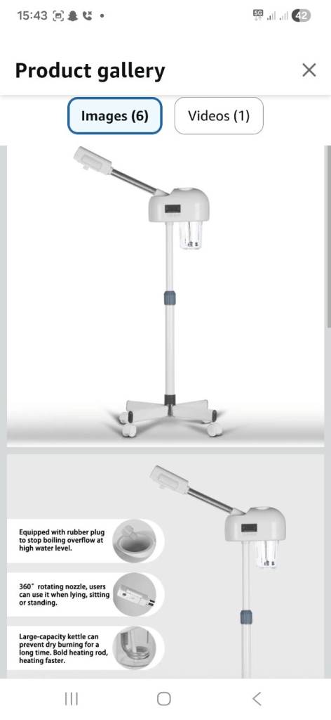 Lcd facial steamer