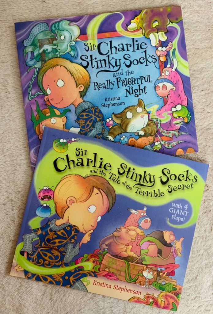 Sir Charlie Stinky Socks Books by Kristina Stephenson 