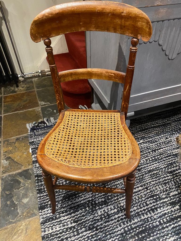 image for Edwardian rattan bedroom chair