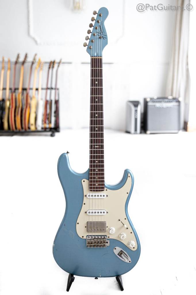 2023 Hansen S-Style Roasted Custom Shop HSS Strat Ice Blue Metallic 7.4lbs