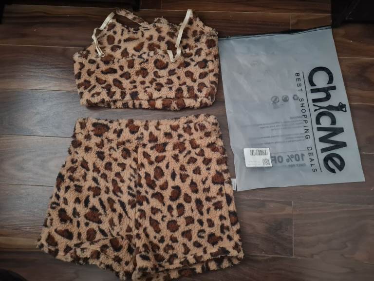 image for leopard print cami set /pyjamas