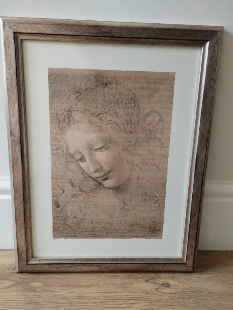 La Scapigliata. Leonardo da Vinci print. Vgc.