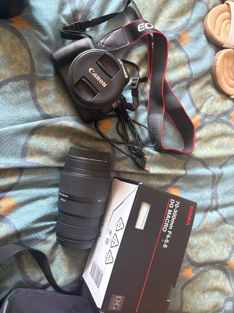Canon EOS 100D plus additional lens and accessories 