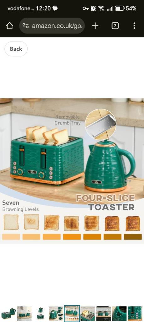 HOMCOM Kettle and Toaster Set