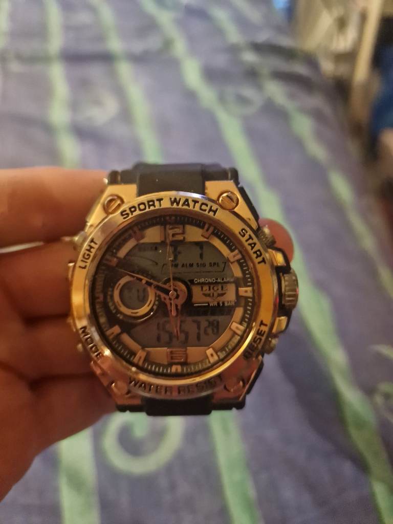 LIGE Men Military Watch Top Brand Sport Digital Wristwatch LED Display Stopwatch