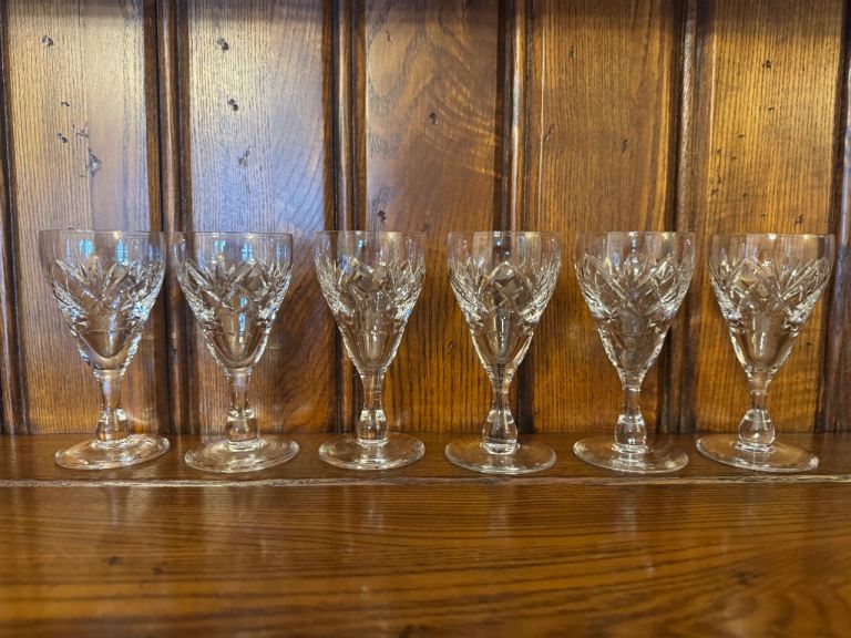 Six Crystal Glasses