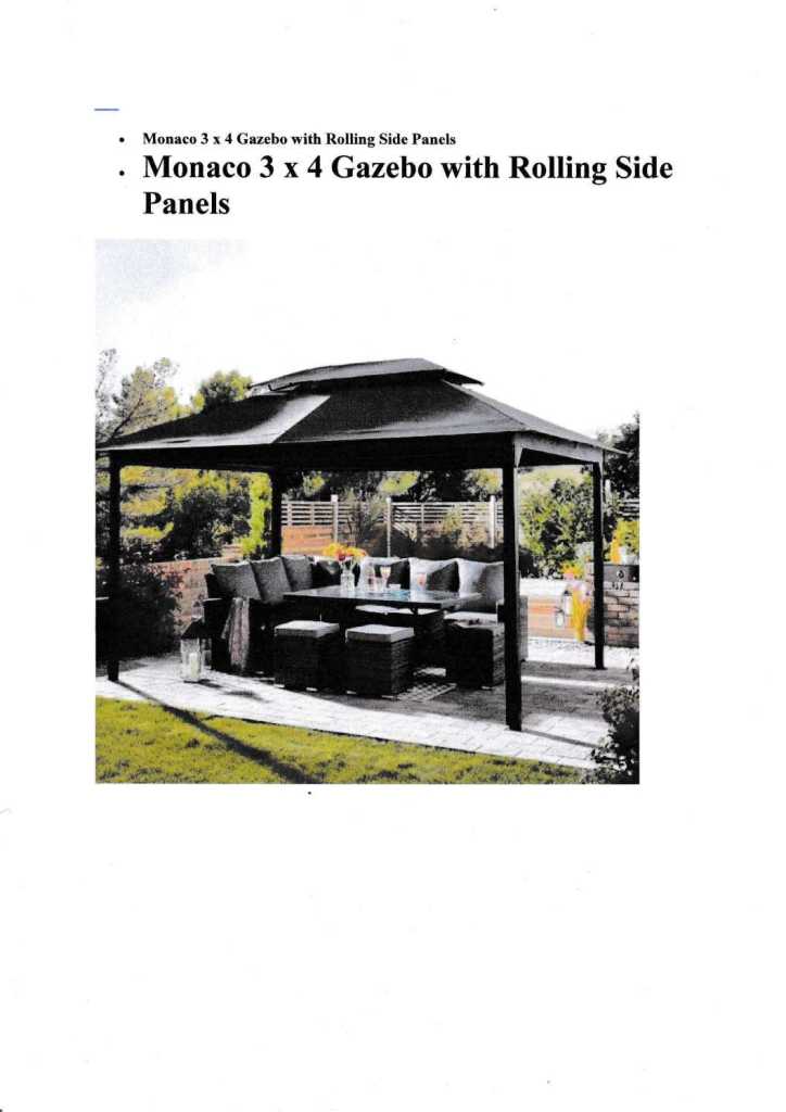 Gazebo 3x4 with rolling side panels