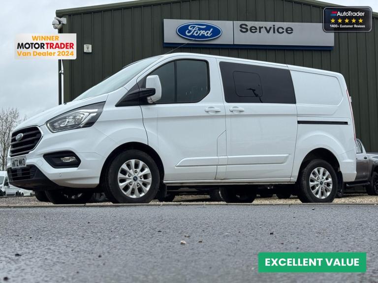 2022 Ford Transit Custom Crew Cab AUTO SWB L1H1 Limited 320 Alloys Camera Nav Sensors EURO 6 Crew...