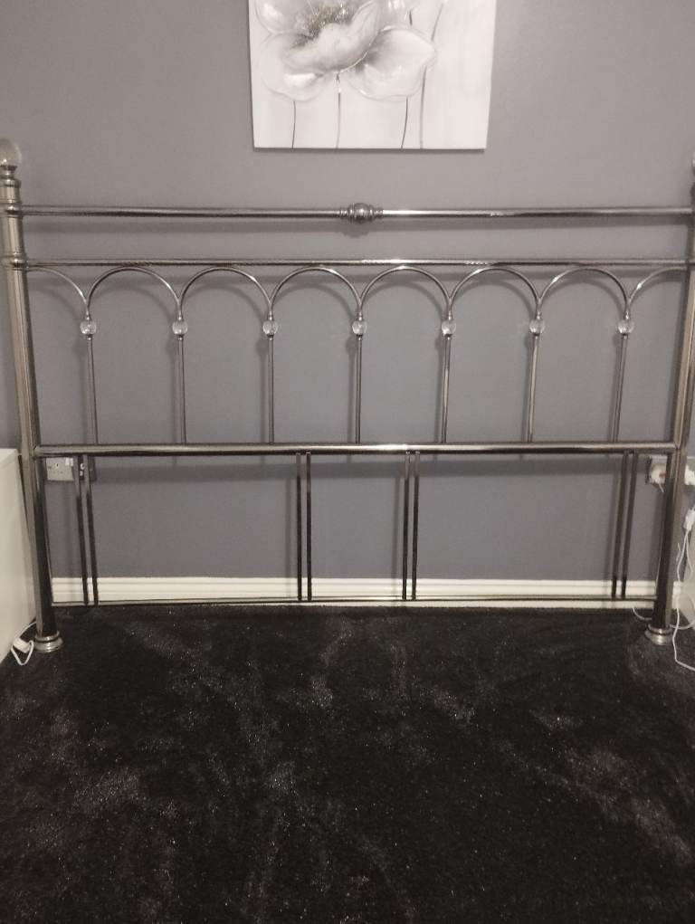 Fabulous pewter super king crystal headboard