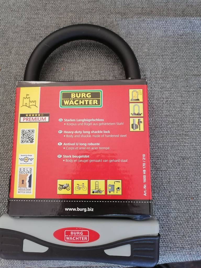 BURG WACHTER Heavy Duty Long Shackle Lock – NEW