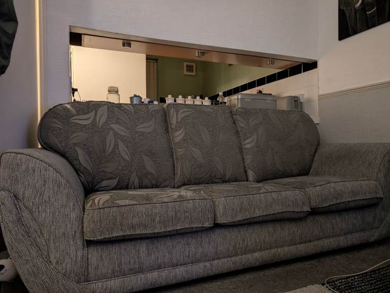 Grey three seater sofa 