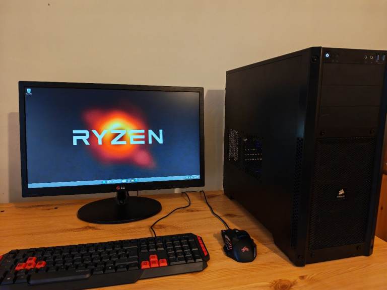 Gaming PC - Ryzen 5 7600 AM5 - 16Gb DDR5 Ram - 12Gb Nvidia RTX 3060 - 24" Monitor