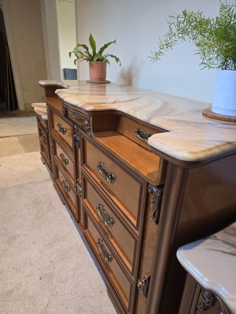 Luxury Windsor Buffet Bedroom Set (marble tops)