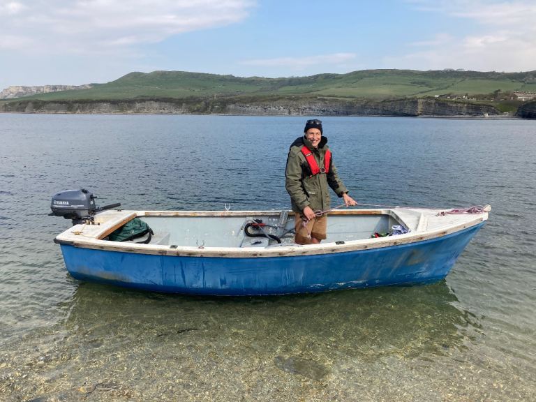 Reduced 14ft dinghy and trailer - old yacht club safety boat