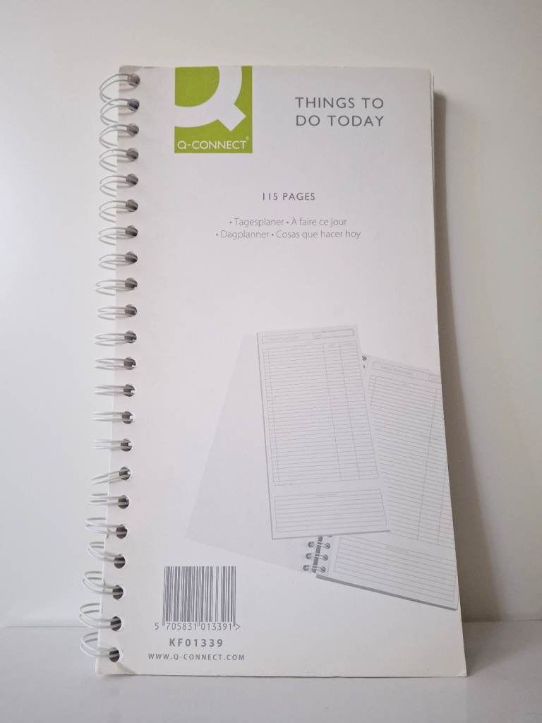 Q-Connect Wirebound Things to Do Today Book