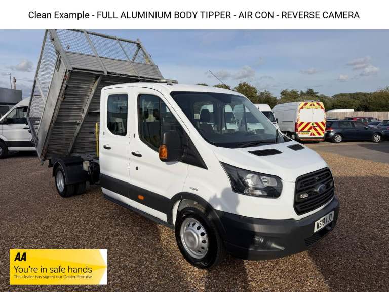 2018 Ford Transit 2.0 350 EcoBlue 1-Way Double Tipper Double Cab 4dr Diesel Manual RWD L3 Eur Tip...