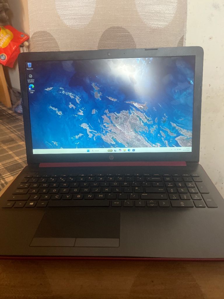 HP Laptop - Black with Red Trim, Good Condition