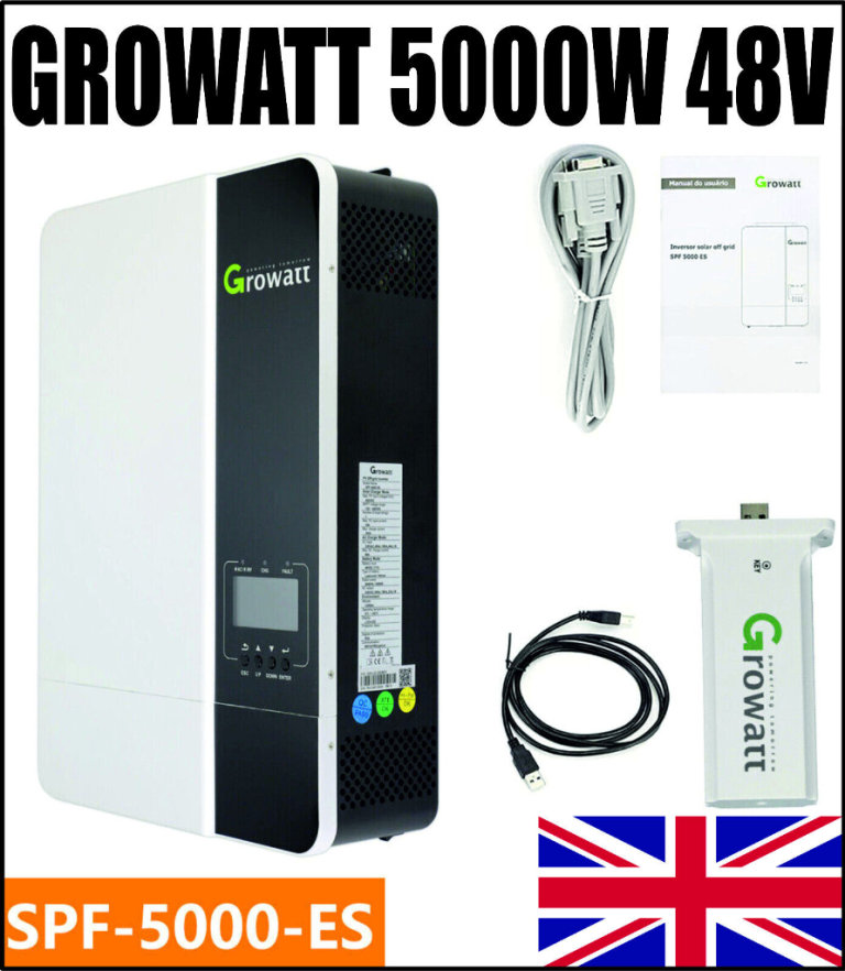 Growatt SPF5000 ES 5KW Solar Inverter Off-Grid Built-in MPPT WIFI UK W