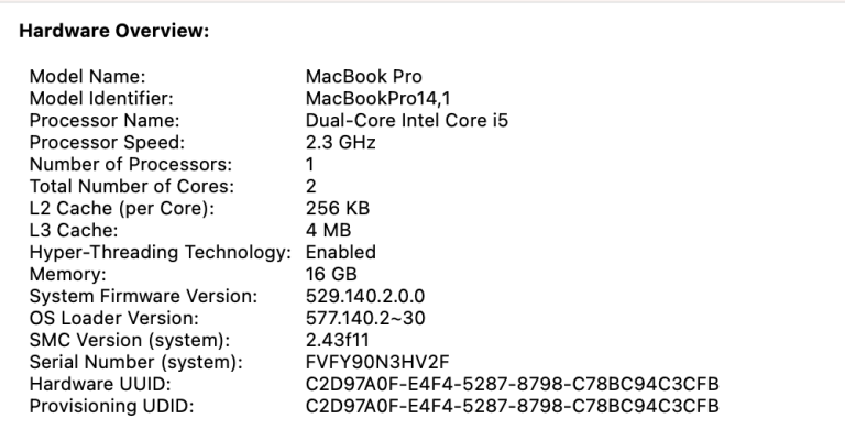 Mac Book Pro 13" 2017 2.3GHz Intel i5