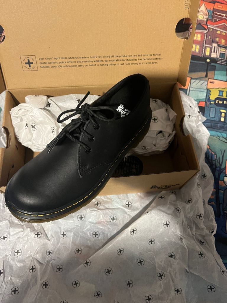 Dr Martens 1461 VIRGINIA LEATHER OXFORD SHOES UK size 3