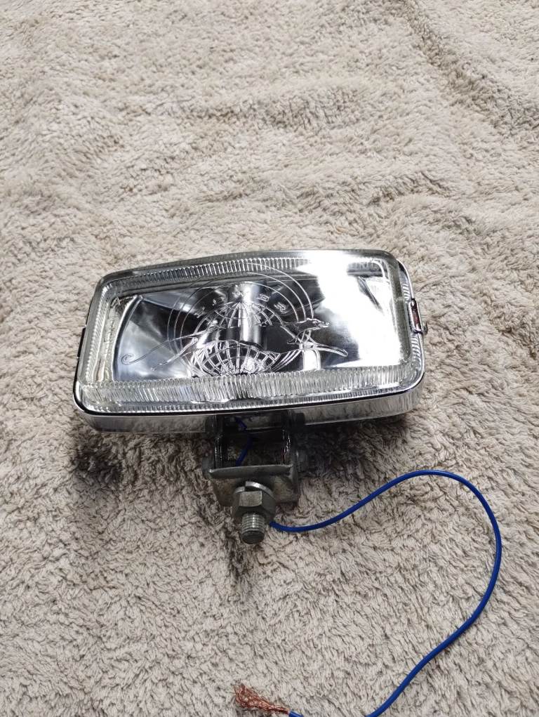 Classic car driving lamp Panther power logo on glass nice.