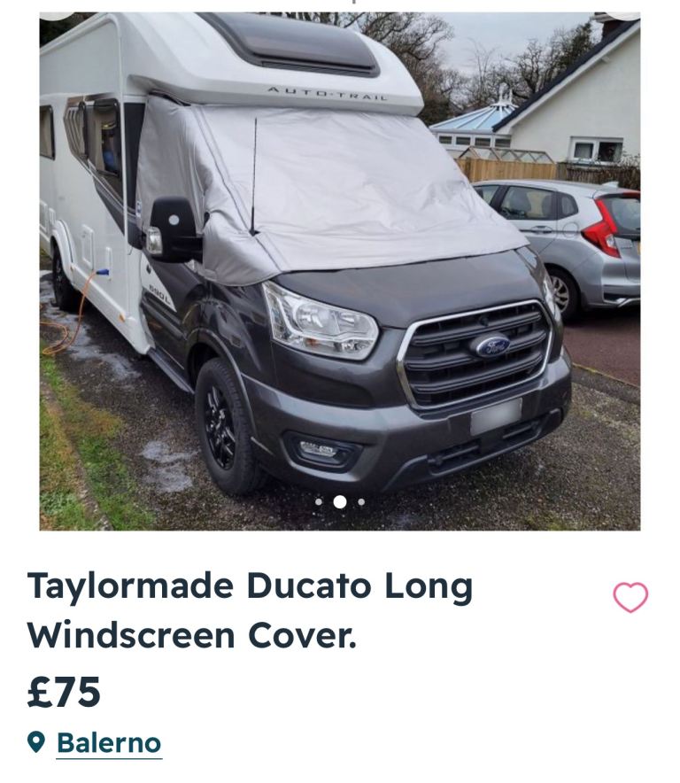 Taylormade motorhome cover