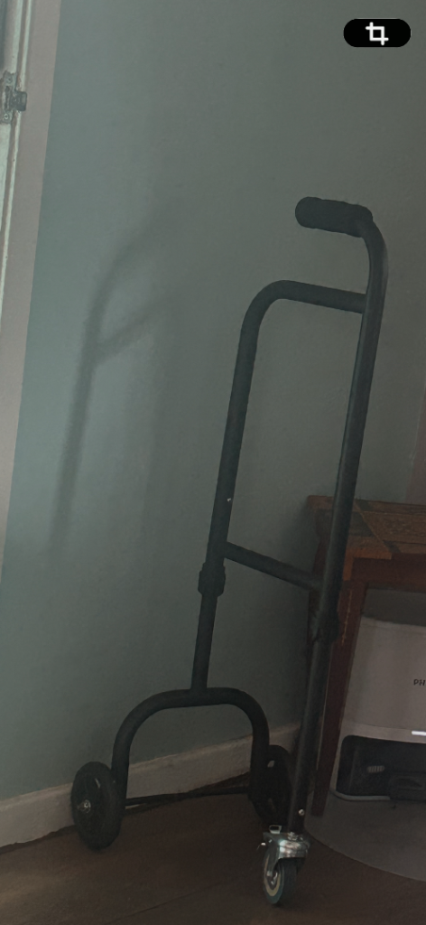 Narrow indoor walking aid walker