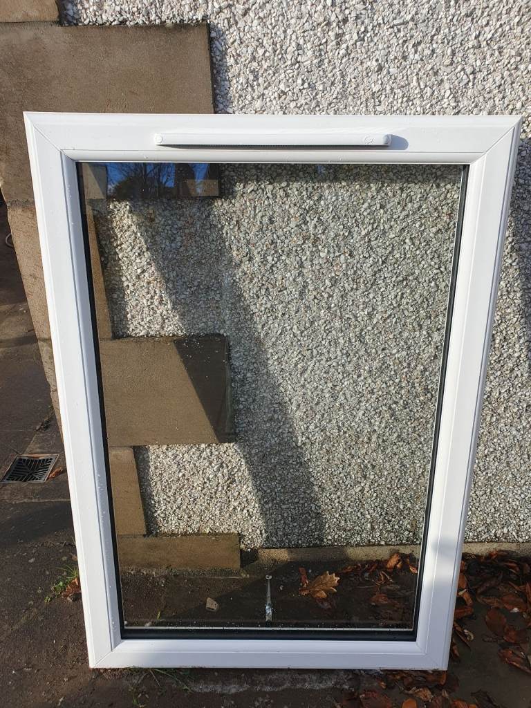 116cmx81cm Double glazed PVC single pane opening window white
