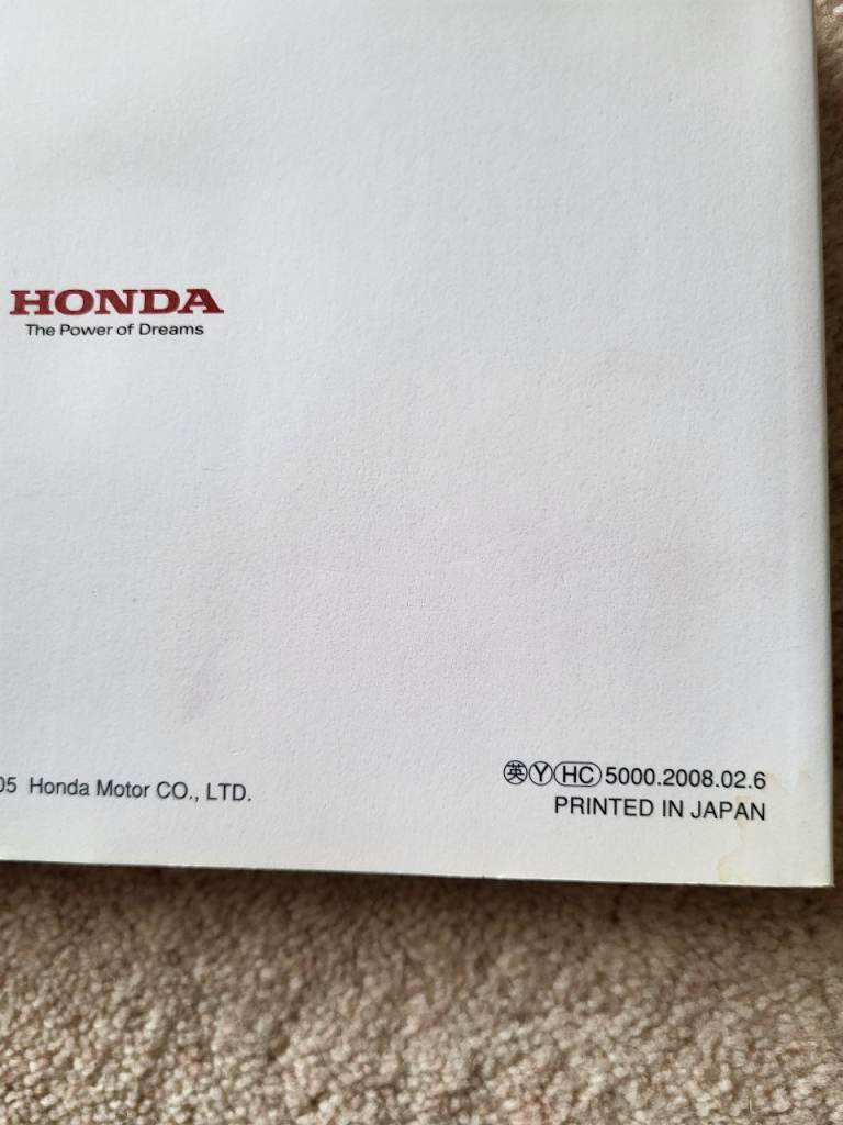 Honda Jazz owner's manual 