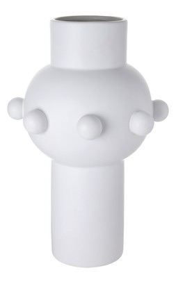 Extra Large 40cm M&S Marks & Spencer X Kelly Hoppen Bobble Edge White Ceramic Vase New 