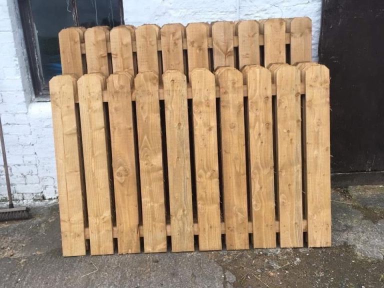 Dog eared fence panels 