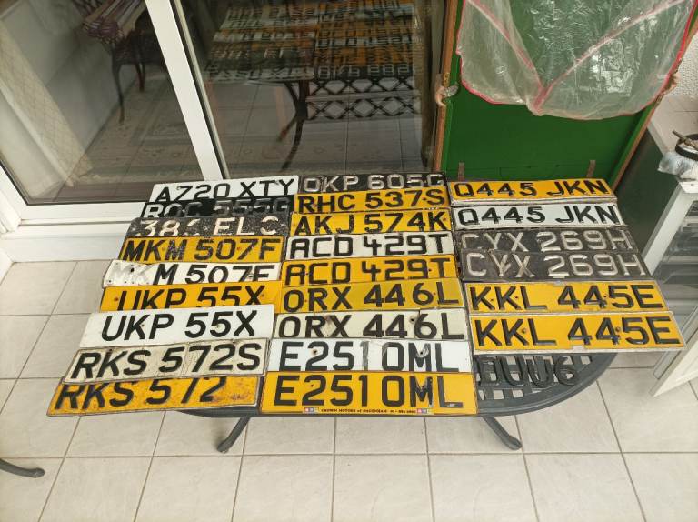 24 Iconic Original Car Registration Number Plates