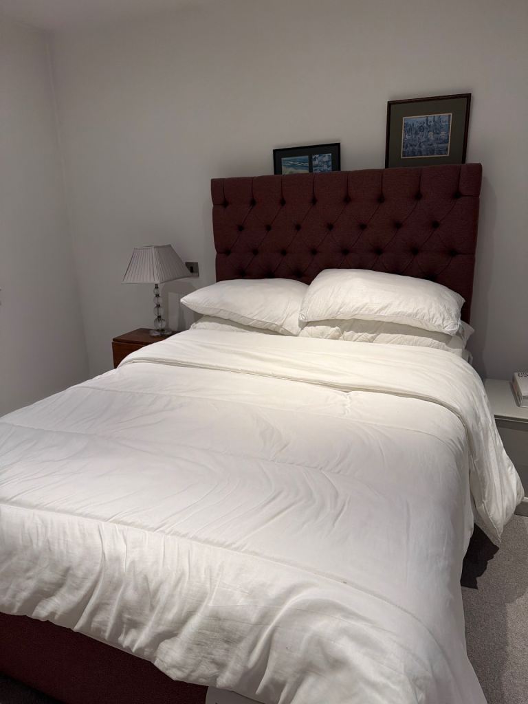 Double bed with bedding