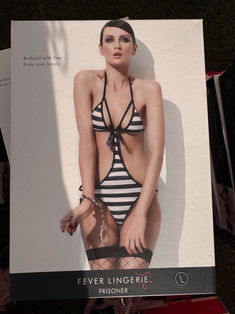 Fever Lingerie 'Prisoner' Bodysuit - Size Large, New