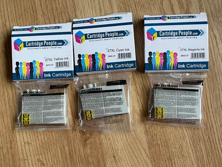 3 x Colour Cartridges Compatible Epson 27XL - NEW & Sealed