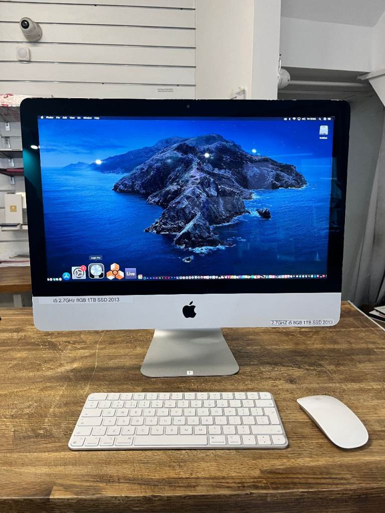 Apple iMac 21.5" (Late 2013) | Intel Core i5 Quad-Core | 8GB RAM | 1TB HDD | Silver | Warranty