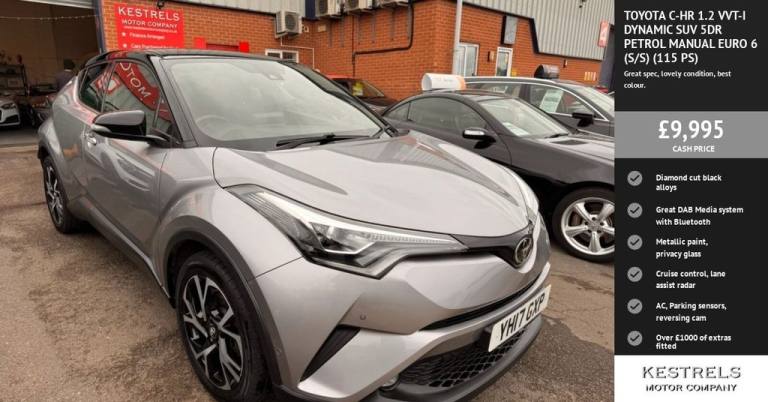 2017 Toyota C-HR 1.2 VVT-i Dynamic SUV 5dr Petrol Manual Euro 6 (s/s) (115 ps) Petrol Manual
