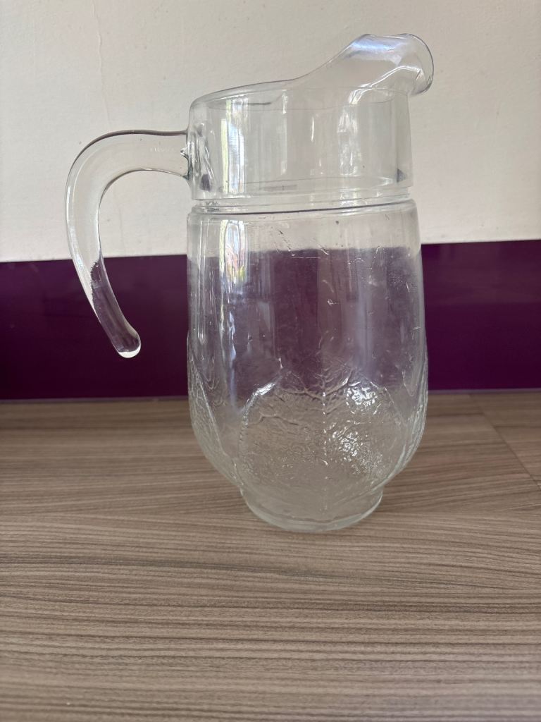Glass water jug