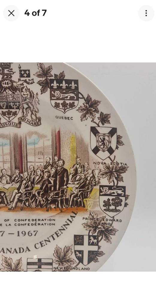 Vintage 1967 Canada Centennial Plate, Collectors Plate, Wood & Sons Collectible
