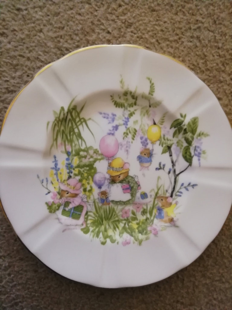 Royal Kent Mice Tea Party china plate
