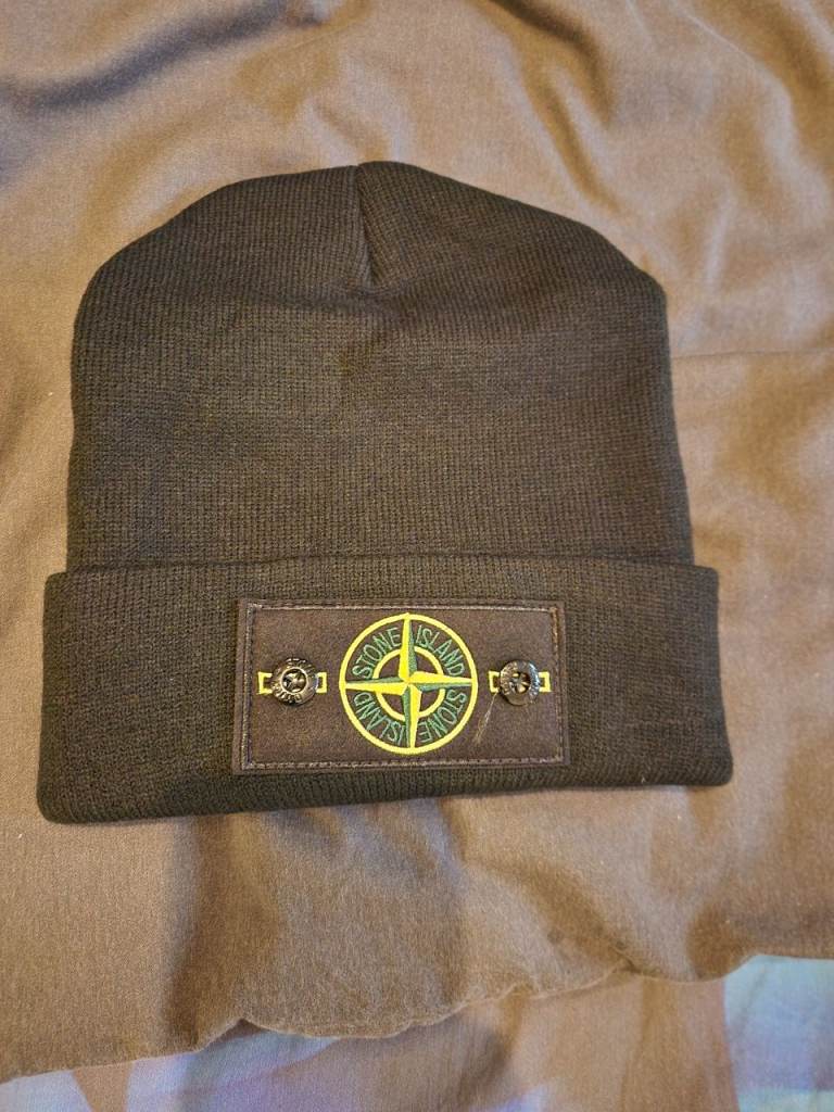 image for  Unisex stone beanie hats in black & greys