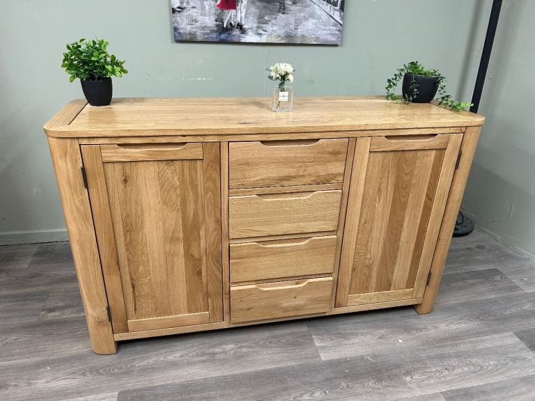 Solid Oak Furniture Land Romsey Sideboard Drawers rrp £669 (Local delivery available)