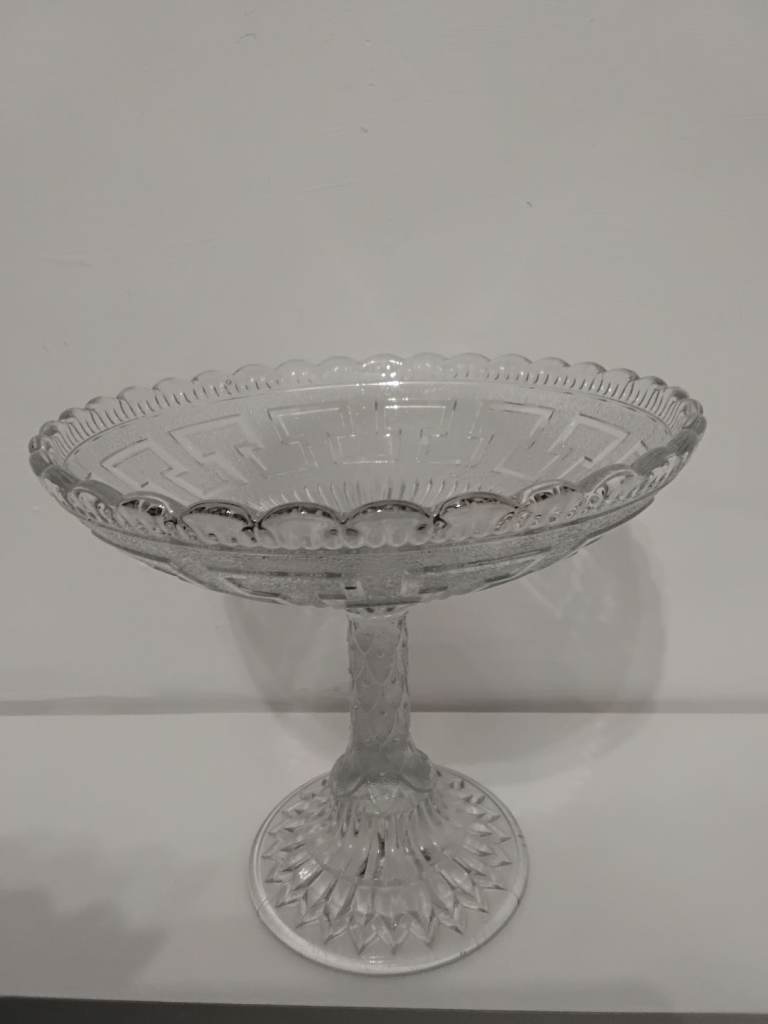 VICTORIAN/ ART DECO PEDESTAL CUT GLASS BOWL