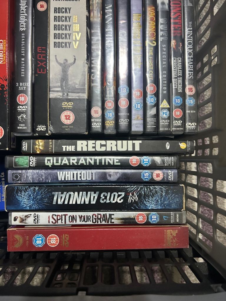 Selection of movie dvds