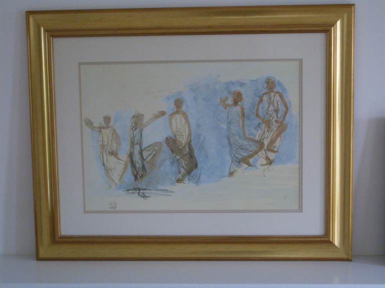 5 DANCING FIGURES MARKED MR 4517 35” x 28”