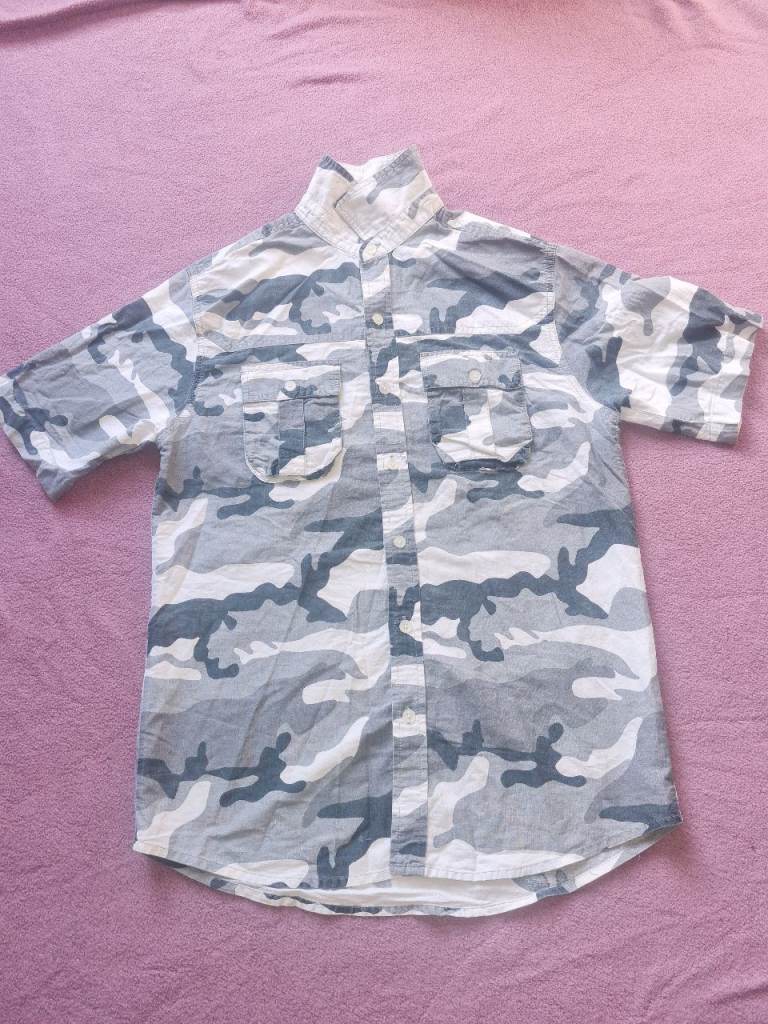 Grey and white camouflage Shirt 