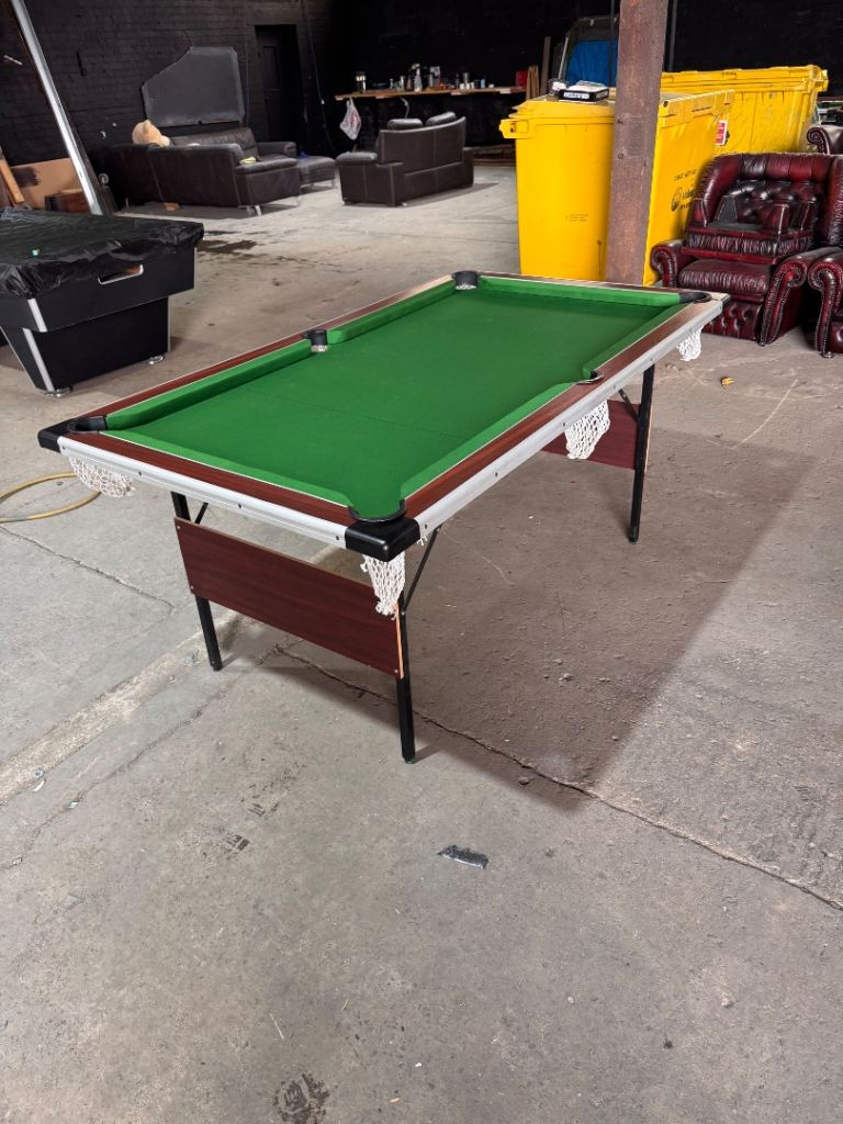 Foldable Pool Table• 6x3ft 🎱 Free Delivery & installation 🚚 Free Play 