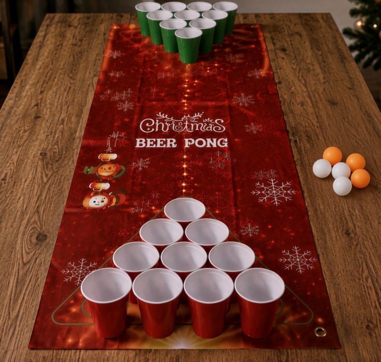 Brand New Christmas Beer Pong Game Set